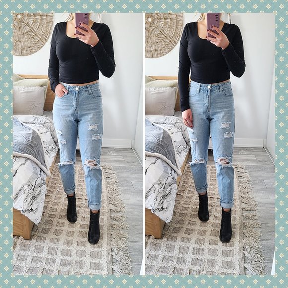 Garage Black Long Sleeve Crop Top - Picture 1 of 5